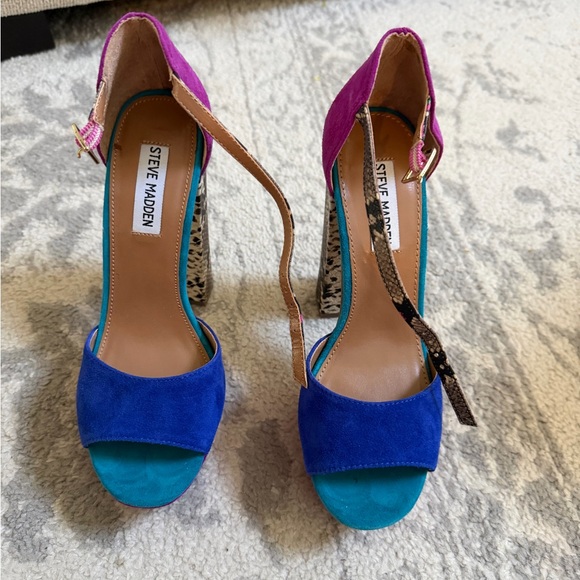Steve Madden Shoes - Steve Madden Blue and Pink Heels